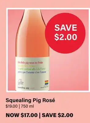 LCBO Squealing Pig Rosé offer