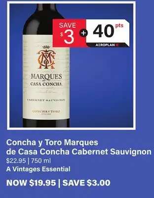 LCBO Concha y Toro Marques de Casa Concha Cabernet Sauvignon offer