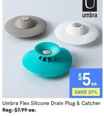 Kitchen Stuff Plus Umbra Flex Silicone Drain Plug & Catcher offer