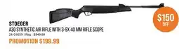 Sail STOEGER A30 SYNTHETIC AIR RIFLE WITH 3-9X 40MM RIFLE SCOPE offer