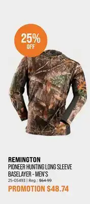 Sail REMINGTON PIONEER HUNTING LONG SLEEVE BASELAYER - MEN'S offer