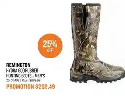 Sail REMINGTON HYDRA 600 RUBBER HUNTING BOOTS - MEN'S offer