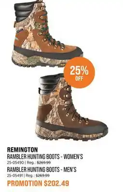 Sail REMINGTON RAMBLER HUNTING BOOTS, RAMBLER HUNTING BOOTS - MEN'S offer