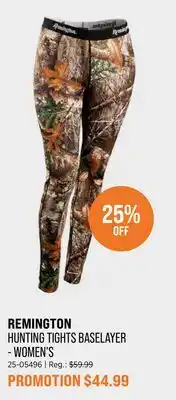 Sail REMINGTON HUNTING TIGHTS BASELAYER - WOMEN'S offer