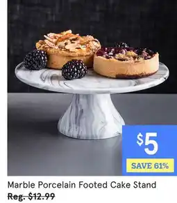 Kitchen Stuff Plus Marble Porcelain Footed Cake Stand offer