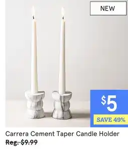 Kitchen Stuff Plus Carrera Cement Taper Candle Holder offer