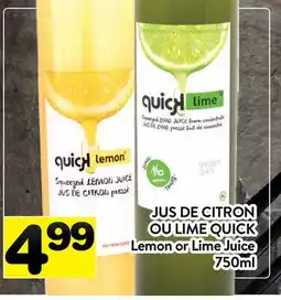 Supermarché PA JUS DE CITRON OU LIME QUICK | QUICK Lemon or Lime Juice offer