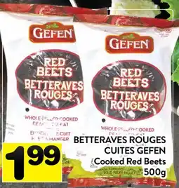 Supermarché PA BETTERAVES ROUGES CUITES GEFEN | Cooked Red Beets offer