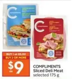 Sobeys Compiments sliced deli meat offer