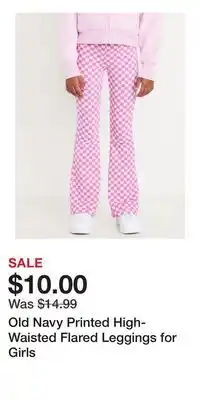 Old Navy Old Navy Printed High-Waisted Flared Leggings for Girls offer