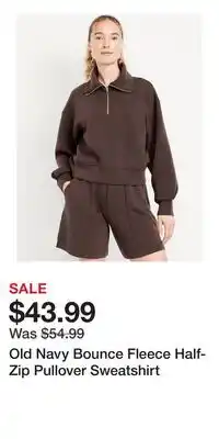 Old Navy Old Navy Bounce Fleece Half-Zip Pullover Sweatshirt offer