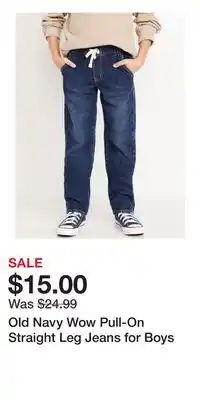 Old Navy Old Navy Wow Pull-On Straight Leg Jeans for Boys offer