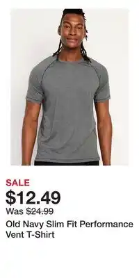 Old Navy Old Navy Slim Fit Performance Vent T-Shirt offer