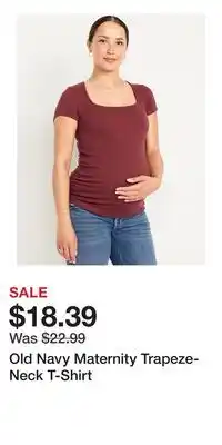 Old Navy Old Navy Maternity Trapeze-Neck T-Shirt offer