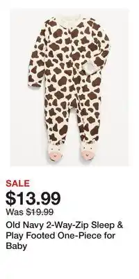 Old Navy Old Navy 2-Way-Zip Sleep & Play Footed One-Piece for Baby offer