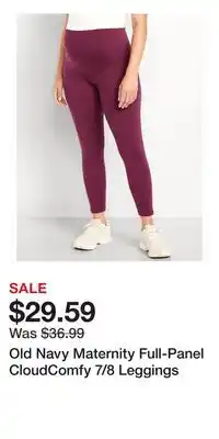 Old Navy Old Navy Maternity Full-Panel CloudComfy 7/8 Leggings offer