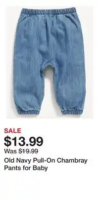 Old Navy Old Navy Pull-On Chambray Pants for Baby offer