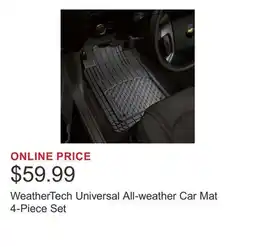 Costco WeatherTech Universal All-weather Car Mat 4-Piece Set offer