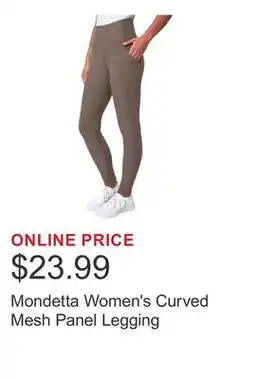 Costco Mondetta Women's Curved Mesh Panel Legging offer