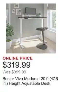 Costco Bestar Viva Modern 120.9 (47.6 in.) Height Adjustable Desk offer
