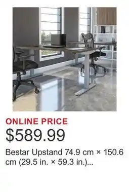 Costco Bestar Upstand 74.9 cm × 150.6 cm (29.5 in. × 59.3 in.) Height-adjustable Desk offer