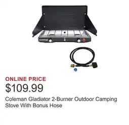 Costco Coleman Gladiator 2-Burner Outdoor Camping Stove With Bonus Hose offer
