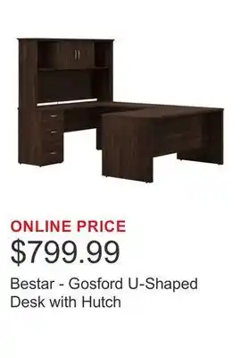 Costco Bestar - Gosford U-Shaped Desk with Hutch offer