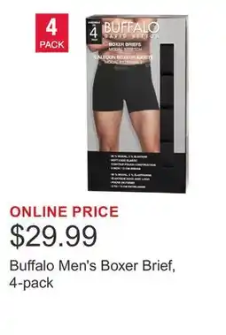 Costco Buffalo Men's Boxer Brief, 4-pack offer
