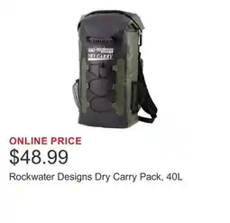 Costco Rockwater Designs Dry Carry Pack, 40L offer