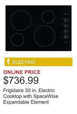 Costco Frigidaire 30 in. Electric Cooktop with SpaceWise Expandable Element offer