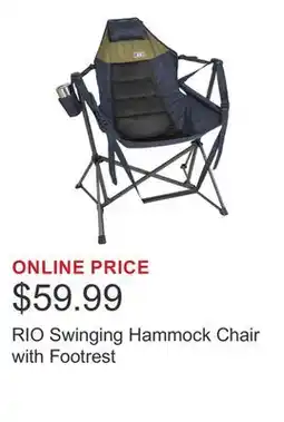 Costco RIO Swinging Hammock Chair with Footrest offer