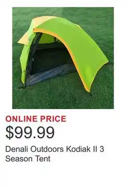 Costco Denali Outdoors Kodiak II 3 Season Tent offer