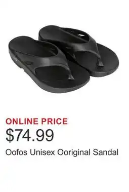 Costco Oofos Unisex Ooriginal Sandal offer
