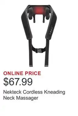 Costco Nekteck Cordless Kneading Neck Massager offer