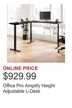 Costco Office Pro Amplify Height Adjustable L-Desk offer