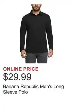 Costco Banana Republic Men's Long Sleeve Polo offer
