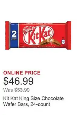 Costco Kit Kat King Size Chocolate Wafer Bars, 24-count offer