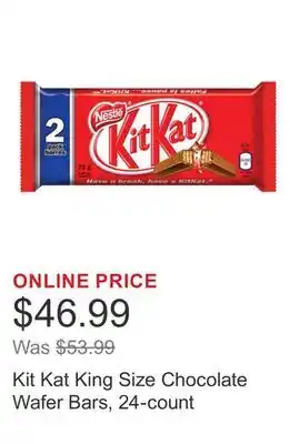 Costco Kit Kat King Size Chocolate Wafer Bars, 24-count offer