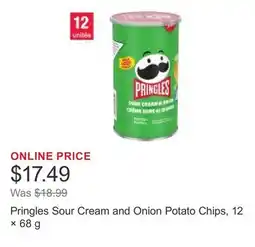 Costco Pringles Sour Cream and Onion Potato Chips, 12 × 68 g offer