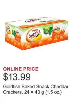 Costco Goldfish Baked Snack Cheddar Crackers, 24 × 43 g (1.5 oz.) offer