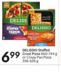 Sobeys Delissio Stuffed crust pizza offer