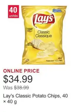 Costco Lay's Classic Potato Chips, 40 × 40 g offer