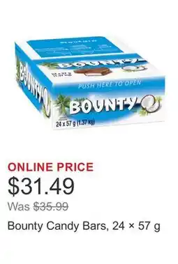 Costco Bounty Candy Bars, 24 × 57 g offer