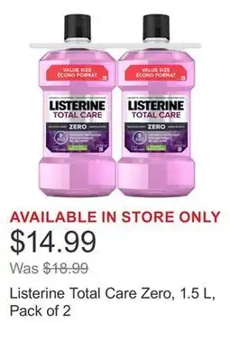 Costco Listerine Total Care Zero, 1.5 L, Pack of 2 offer
