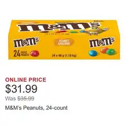 Costco M&M's Peanuts, 24-count offer