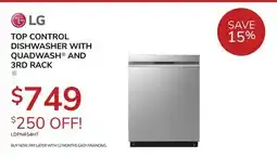 Goemans Appliances LG TOP CONTROL DISHWASHER WITH QUADWASH AND 3RD RACK offer