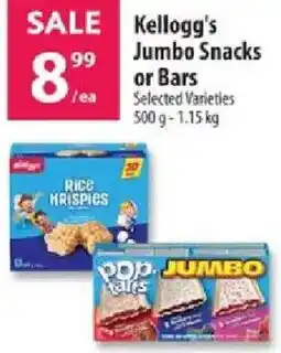Co-op Kellogg's jumbo snacks or bars offer