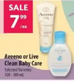 Co-op Aveeno or live clean baby care offer