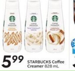 Sobeys Starbucks Coffee Creamer offer