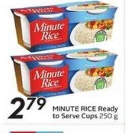 Sobeys Minute rice ready to serve cups offer